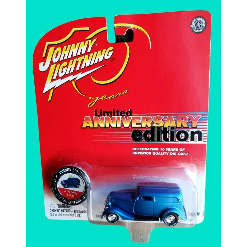 2004 Johnny Lightning '33 FORD DELIVERY Blue Real Wheels Serie 10 Years Ltd Ed.
